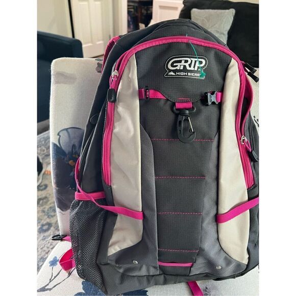 High Sierra Grip Pink and Gray Large Backpack - Picture 1 of 12
